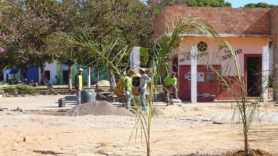 Obras da praça Karirí São retomadas em Alto Boa Vista